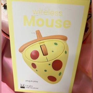 Wireless Pizza Slice Mouse - Yellow and Brown
